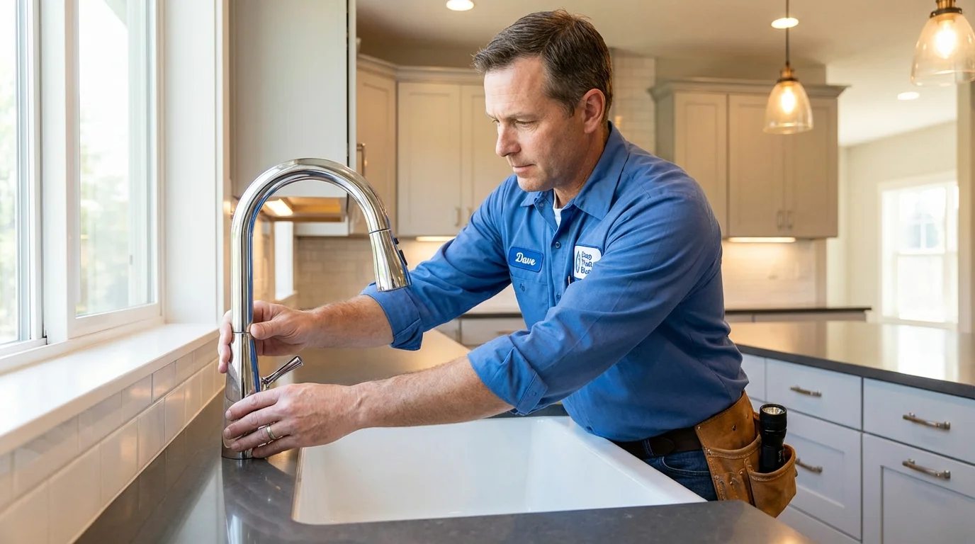 Kitchen faucet installation by Johns Plumbing LLC in Hatfield